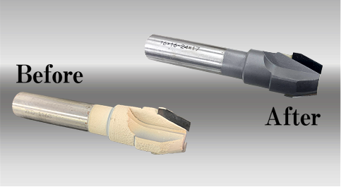 ダイヤルーターの洗浄、研磨